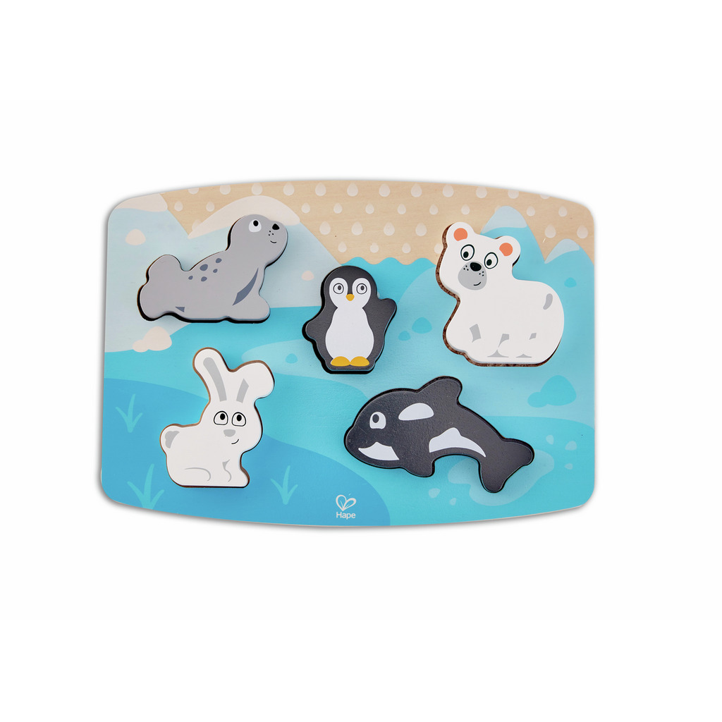 Puzzle tactile animaux polaires