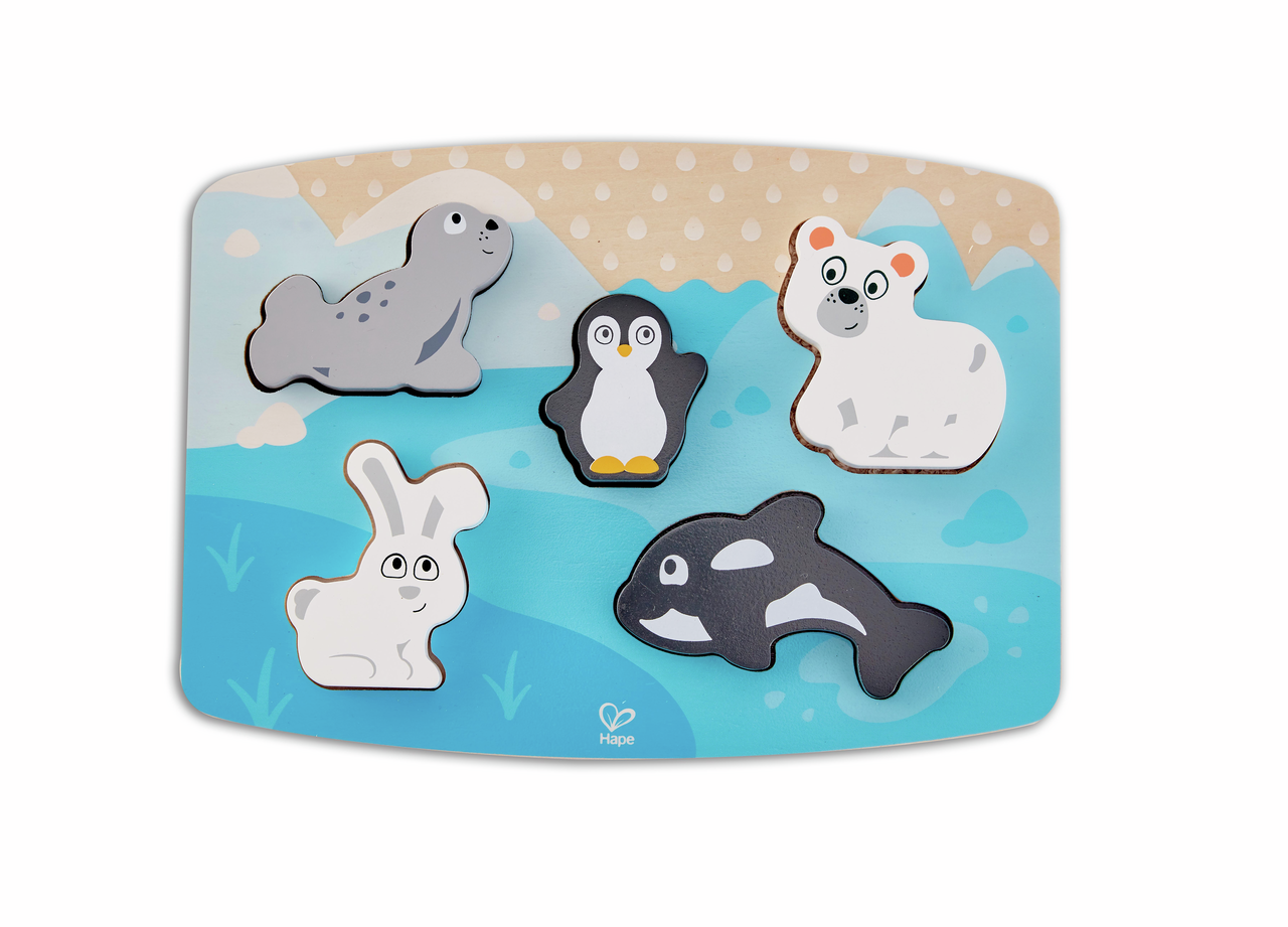 Puzzle tactile animaux polaires