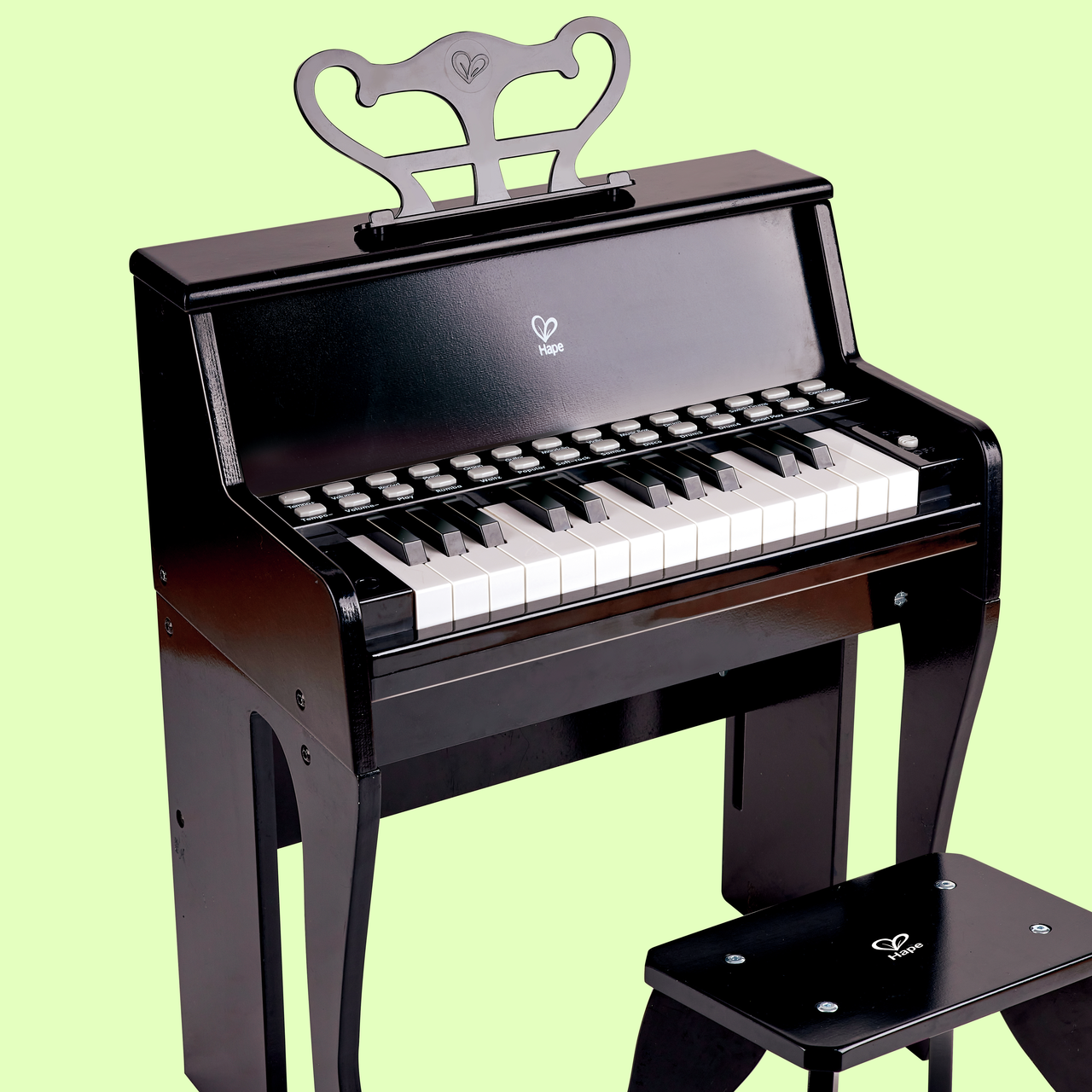 Piano droit avec apprentissage interactif noir