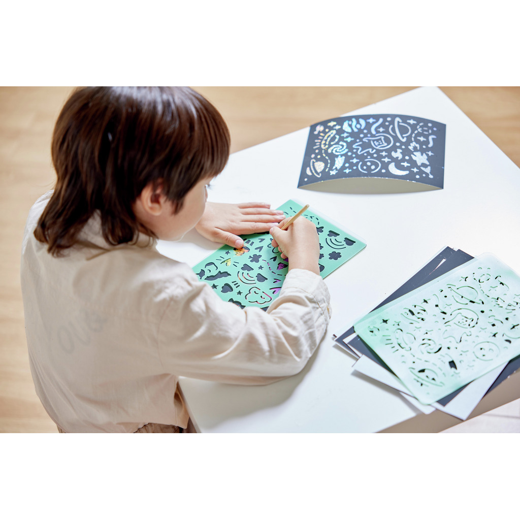 Coffret artistique tableaux à gratter Coffret artistique tableaux à gratter