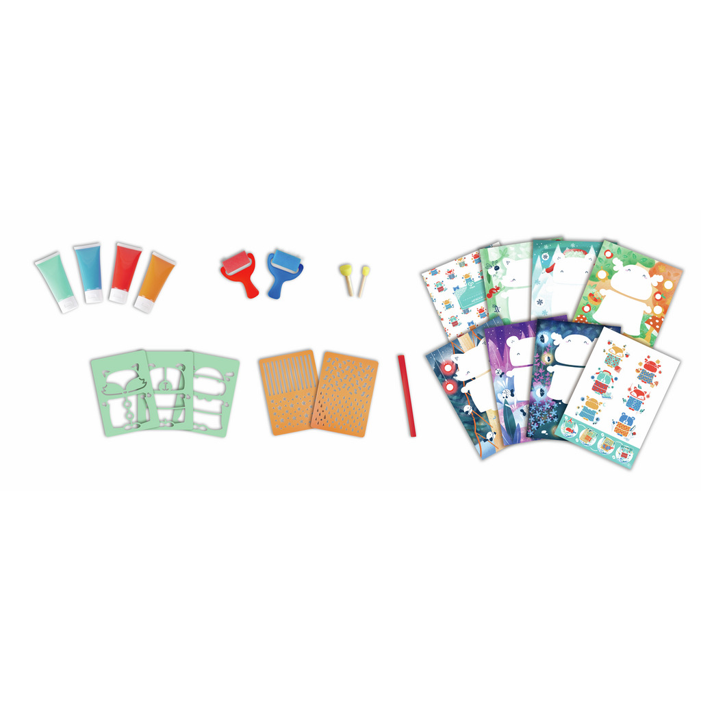 Coffret artistique : peintures à l'éponge Coffret artistique : peintures à l'éponge