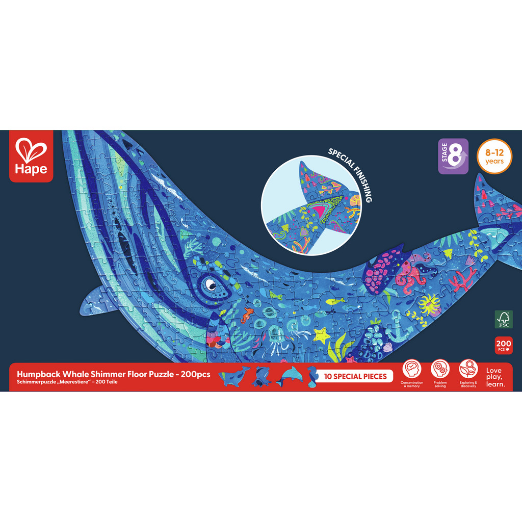 Puzzle géant baleine (200 pcs) Puzzle géant baleine (200 pcs)