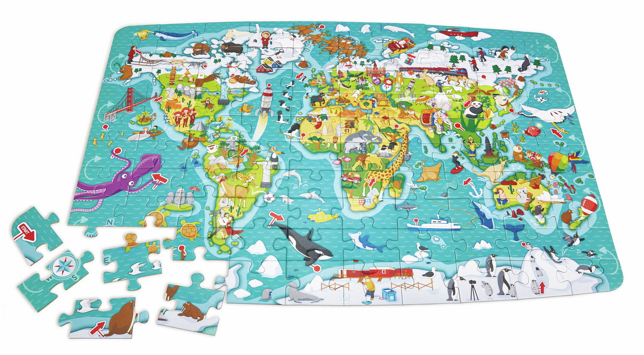 Puzzle 2 en 1 tour du monde Puzzle 2 en 1 tour du monde