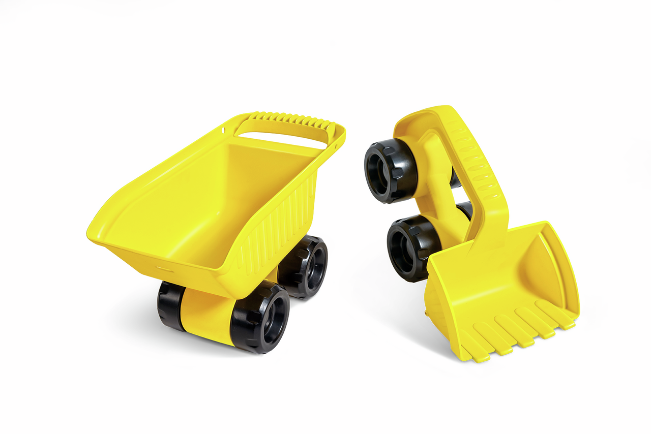 Benne remorque et pelleteuse de sable Benne remorque et pelleteuse de sable