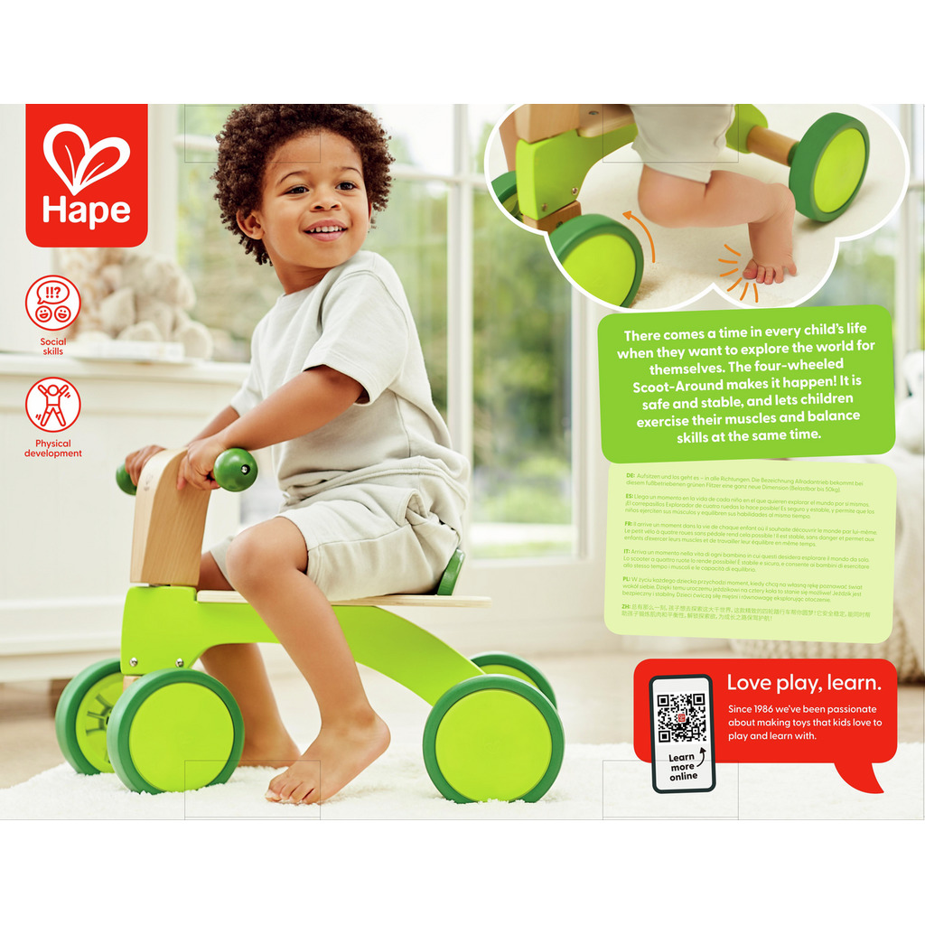 Porteur vert en bois Porteur vert en bois