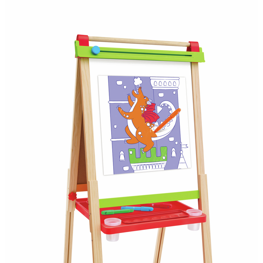 Rouleau à dessin et feutres - château fort