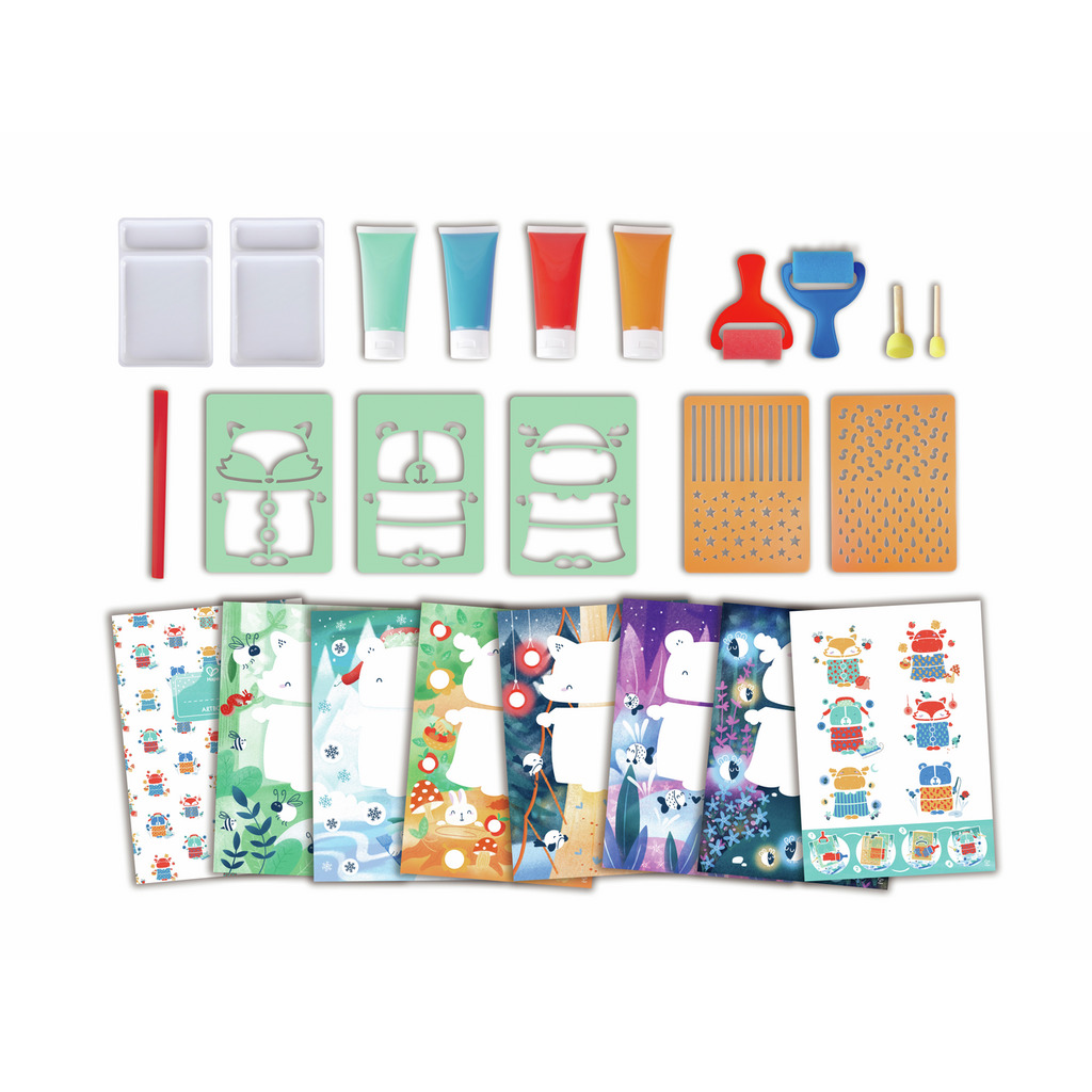 Coffret artistique : peintures à l'éponge Coffret artistique : peintures à l'éponge