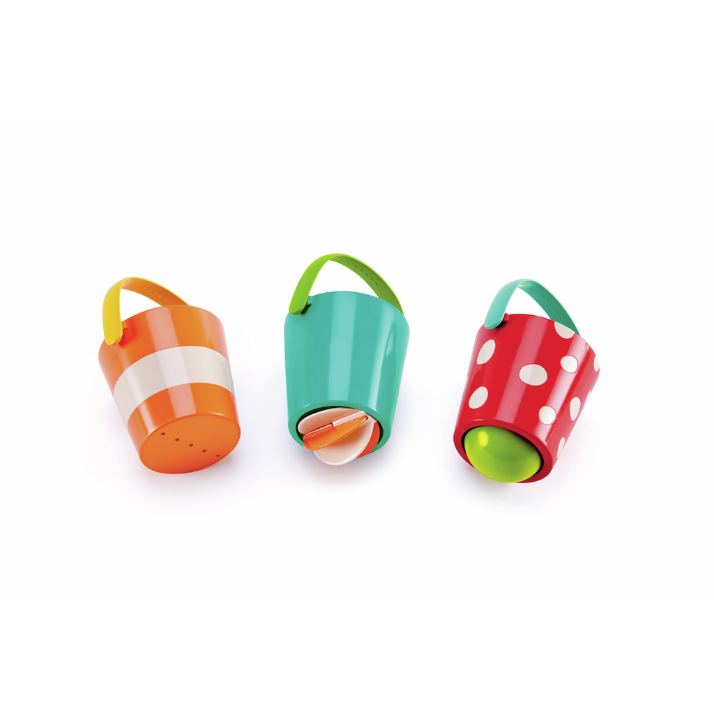 Ensemble de 3 seaux colorés pour le bain
