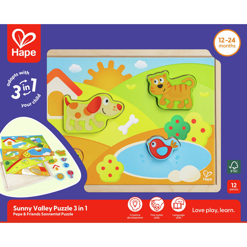 Puzzle Puppy et ses amis 3 en 1 Puzzle Puppy et ses amis 3 en 1