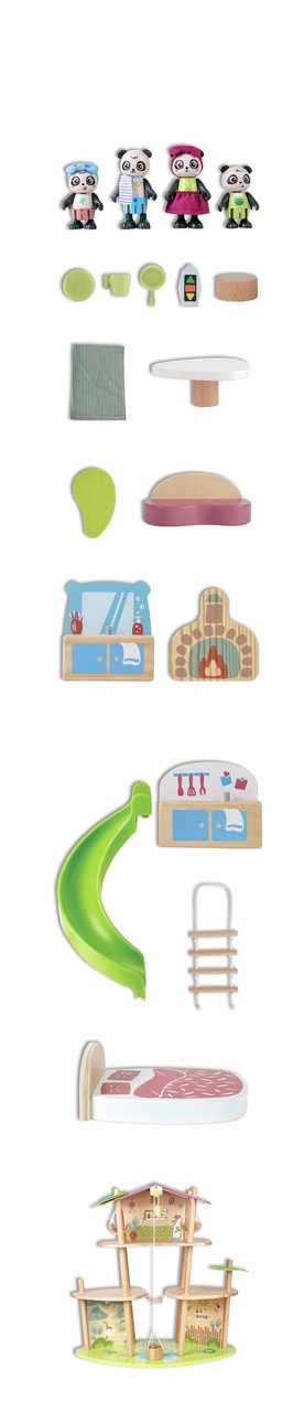 Maison en bambou des pandas Maison en bambou des pandas