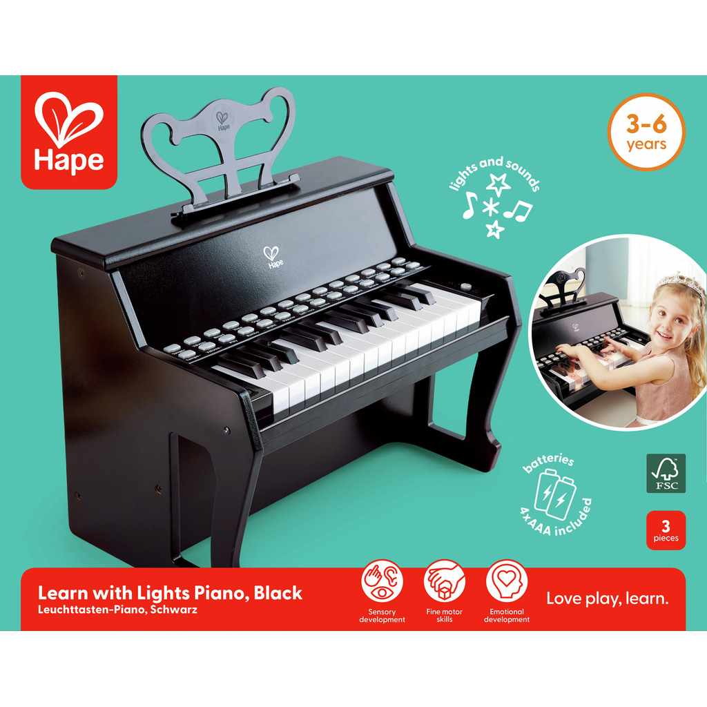 Piano avec apprentissage interactif noir Piano avec apprentissage interactif noir