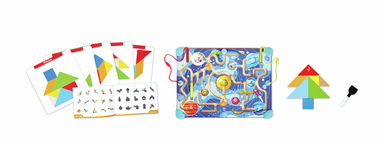 Labyrinthe magnétique Tangram 3 en 1 Labyrinthe magnétique Tangram 3 en 1