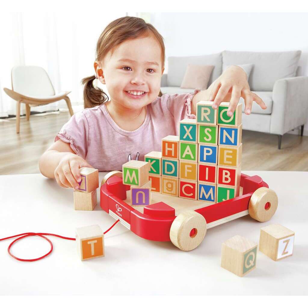 Chariot à roulettes avec blocs empilables Chariot à roulettes avec blocs empilables