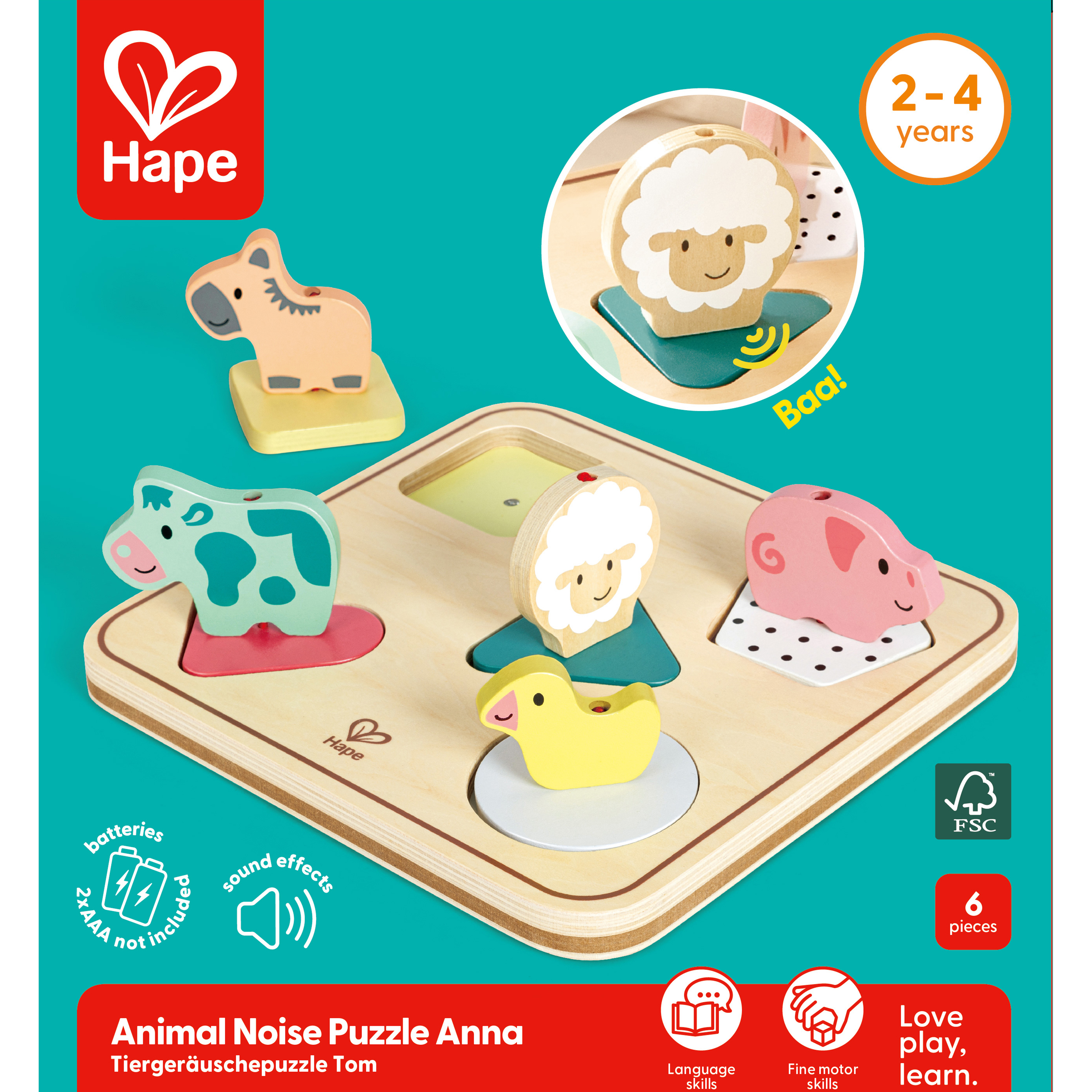 Puzzle sonore animaux de la ferme