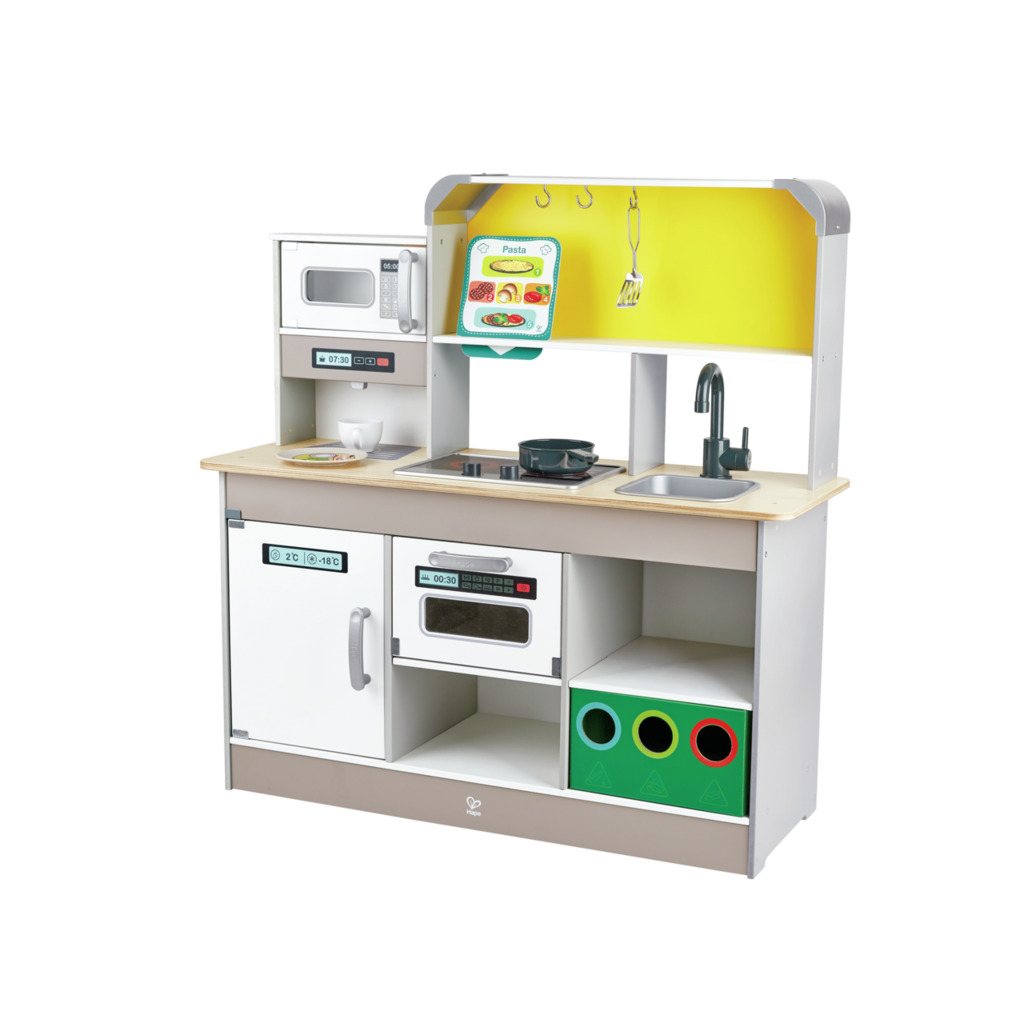 Cuisine deluxe interactive et bac de recyclage