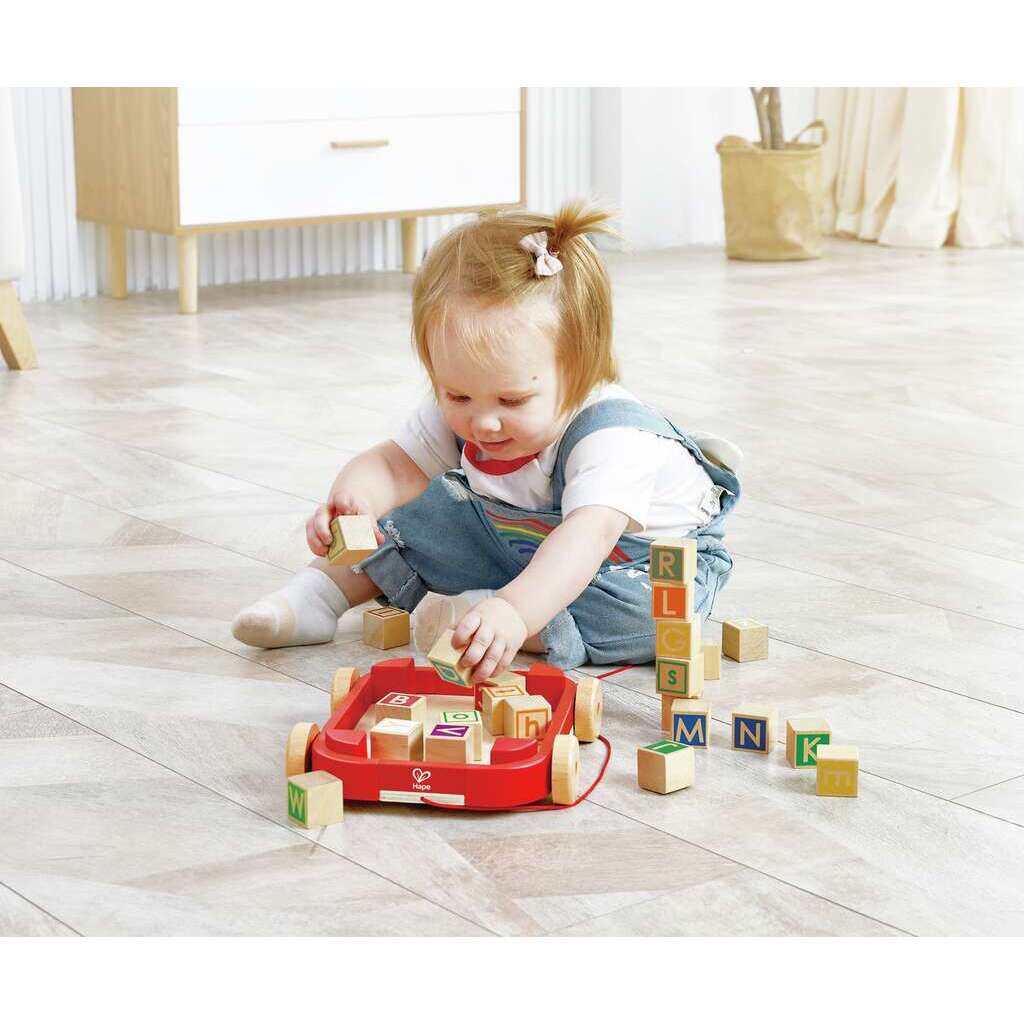 Chariot à roulettes avec blocs empilables Chariot à roulettes avec blocs empilables