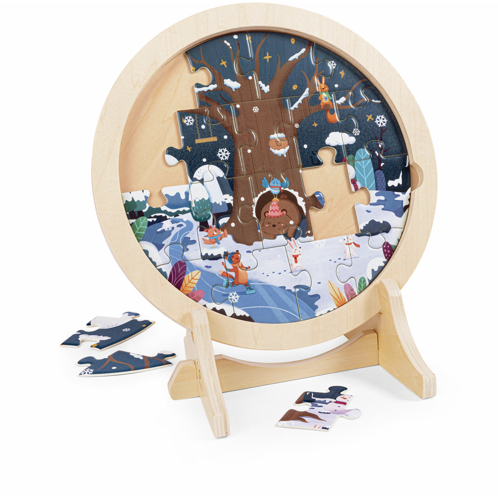 Puzzle en bois avec chevalet - 4 saisons Puzzle en bois avec chevalet - 4 saisons