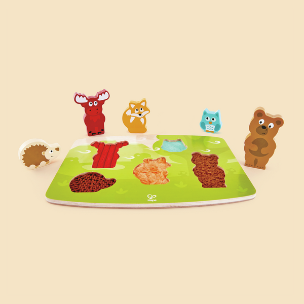 Puzzle tactile animaux de la forêt