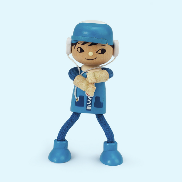 Poupée en bois fils Poupée en bois fils