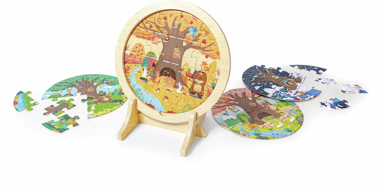 Puzzle en bois avec chevalet - 4 saisons Puzzle en bois avec chevalet - 4 saisons