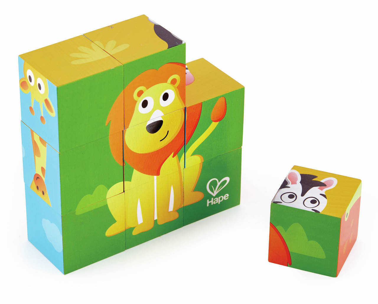 Puzzle cubes animaux de la jungle Puzzle cubes animaux de la jungle