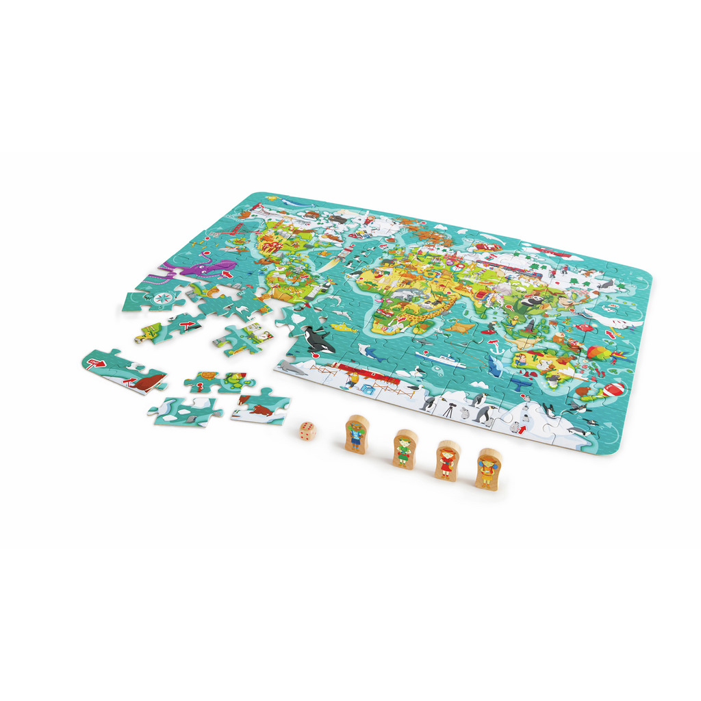 Puzzle 2 en 1 tour du monde