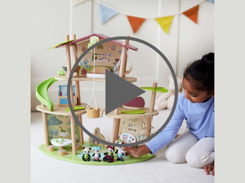 Maison en bambou des pandas Maison en bambou des pandas