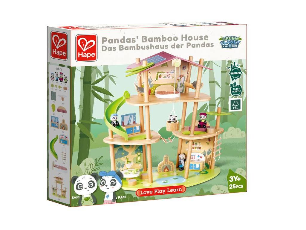 Maison en bambou famille Panda