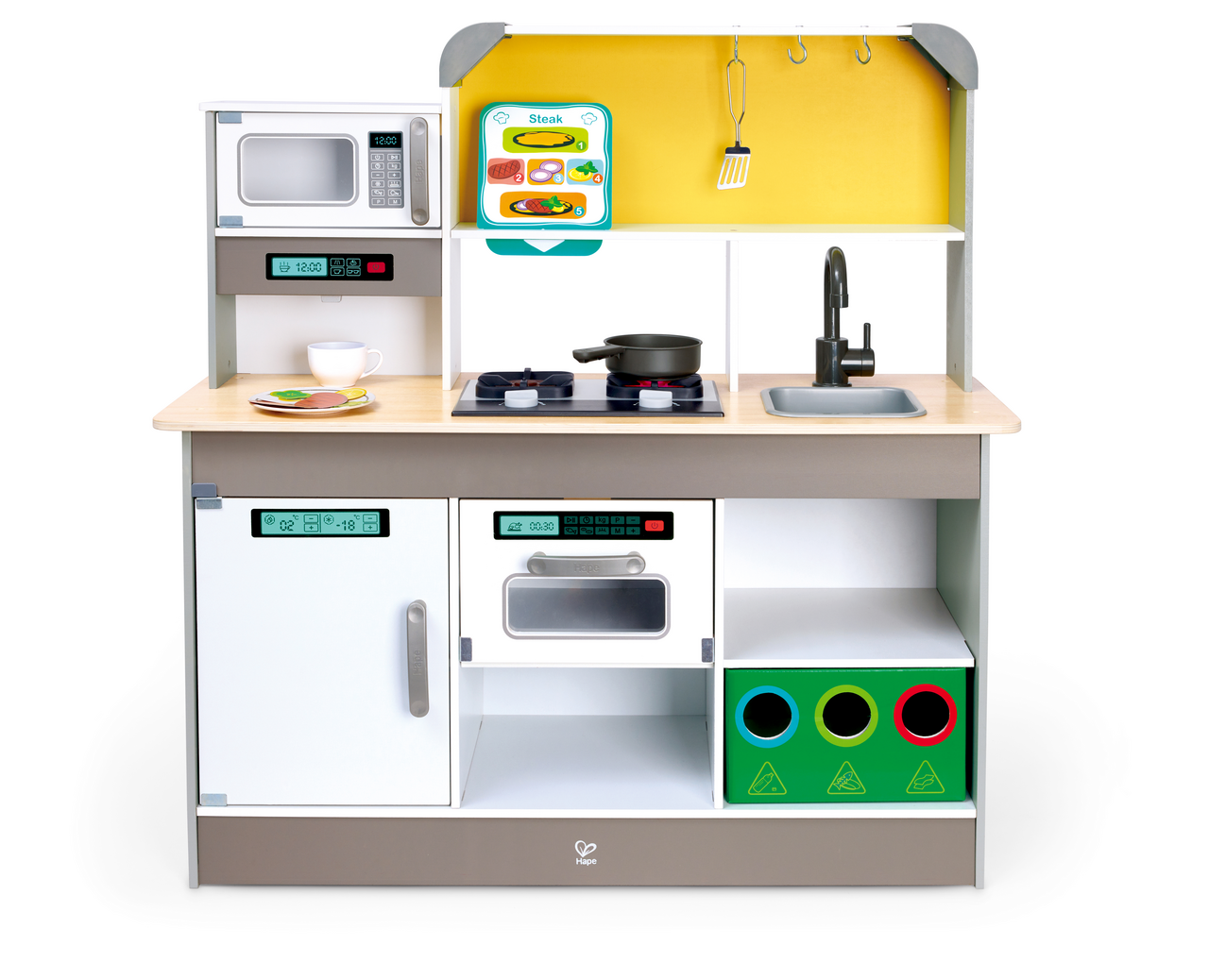 Cuisine deluxe interactive et bac de recyclage