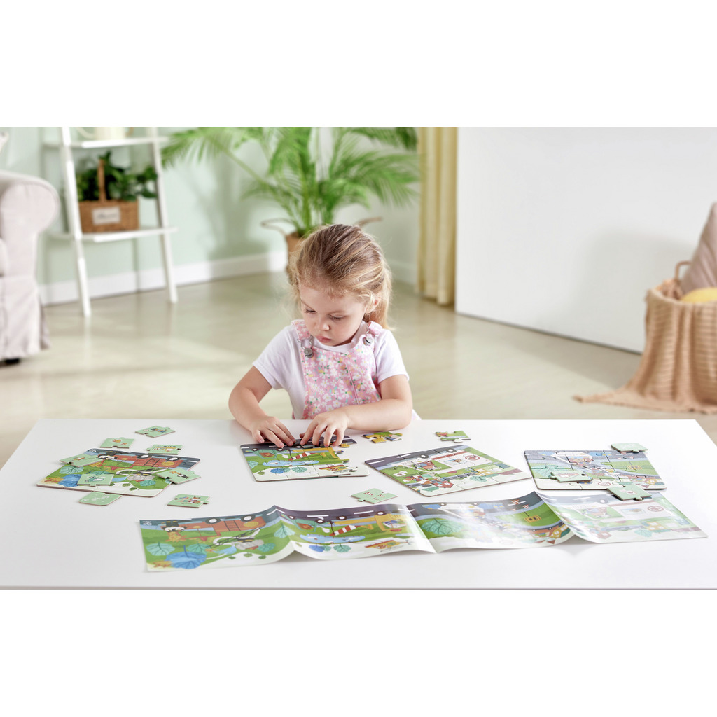 Puzzle véhicules de secours storytelling 4 en 1 Puzzle véhicules de secours storytelling 4 en 1