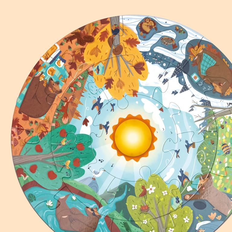 Puzzle circulaire 4 saisons Puzzle circulaire 4 saisons