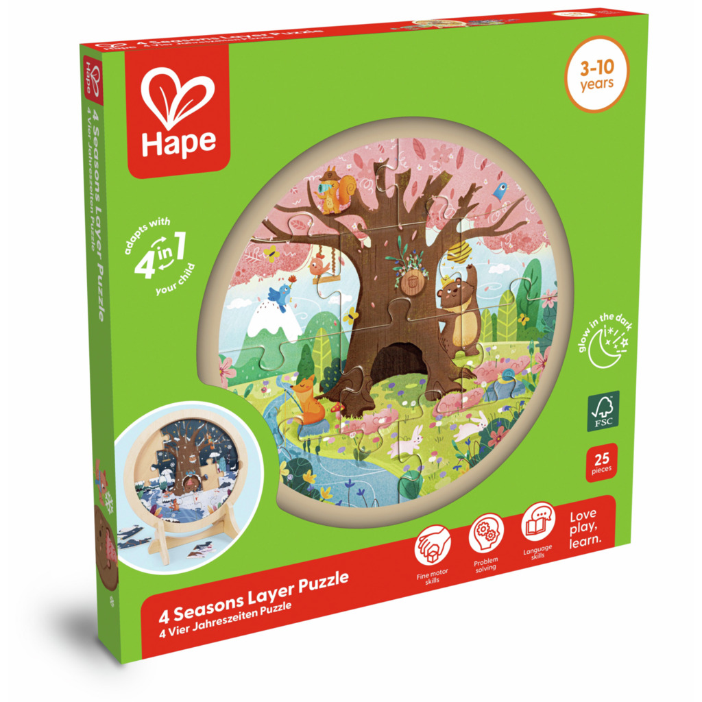 Puzzle en bois avec chevalet - 4 saisons Puzzle en bois avec chevalet - 4 saisons