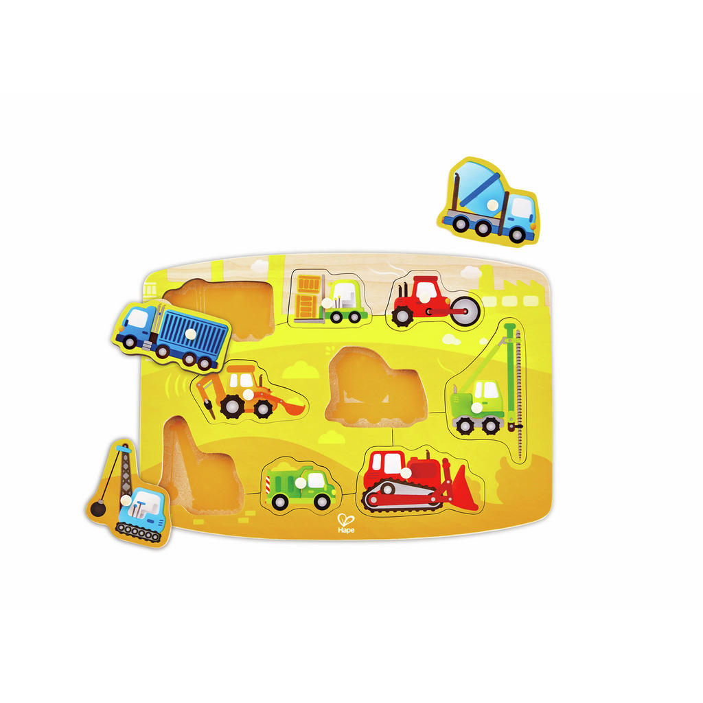 Puzzle à boutons véhicules de chantier Puzzle à boutons véhicules de chantier