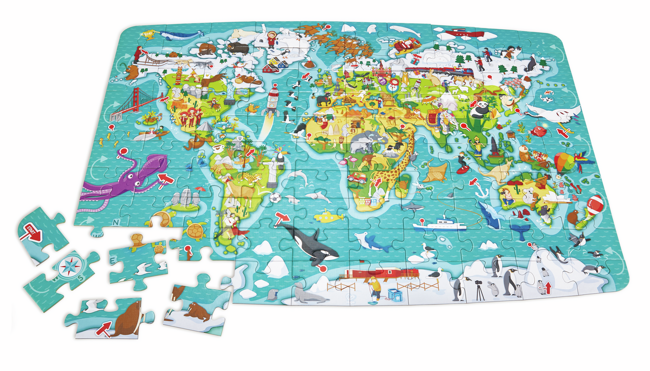 Puzzle 2 en 1 tour du monde Puzzle 2 en 1 tour du monde
