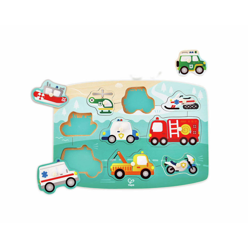 Puzzle à boutons véhicules de secours Puzzle à boutons véhicules de secours