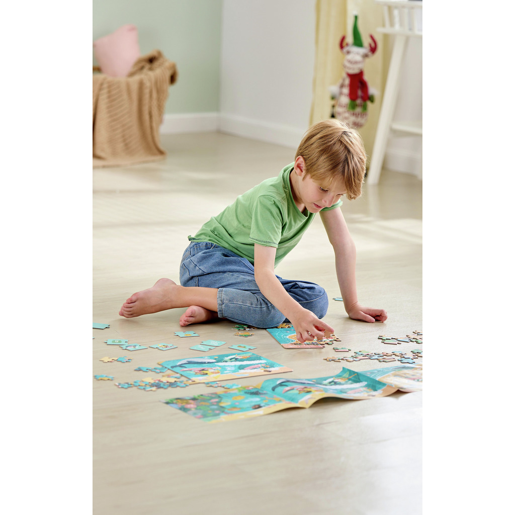 Puzzle des amis de l'océan storytelling 3 en 1 Puzzle des amis de l'océan storytelling 3 en 1