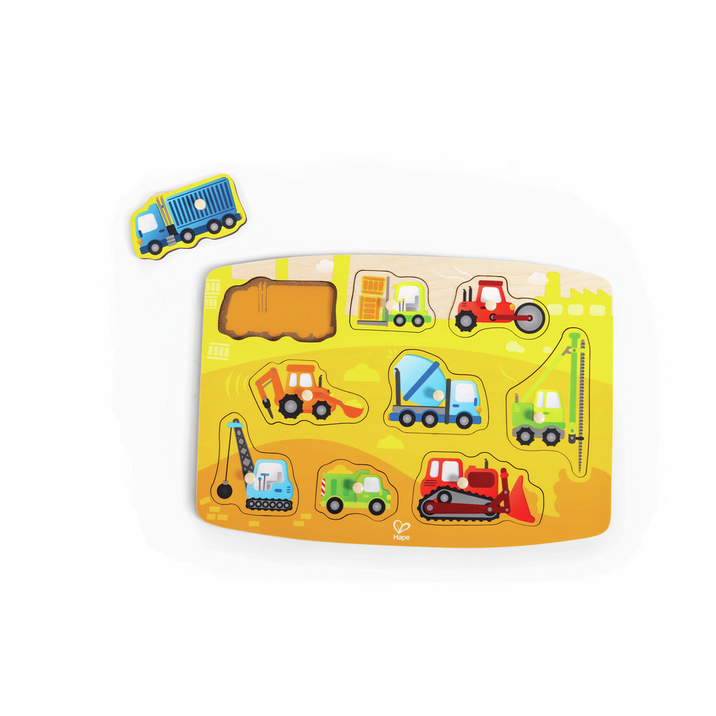 Puzzle à boutons véhicules de chantier Puzzle à boutons véhicules de chantier