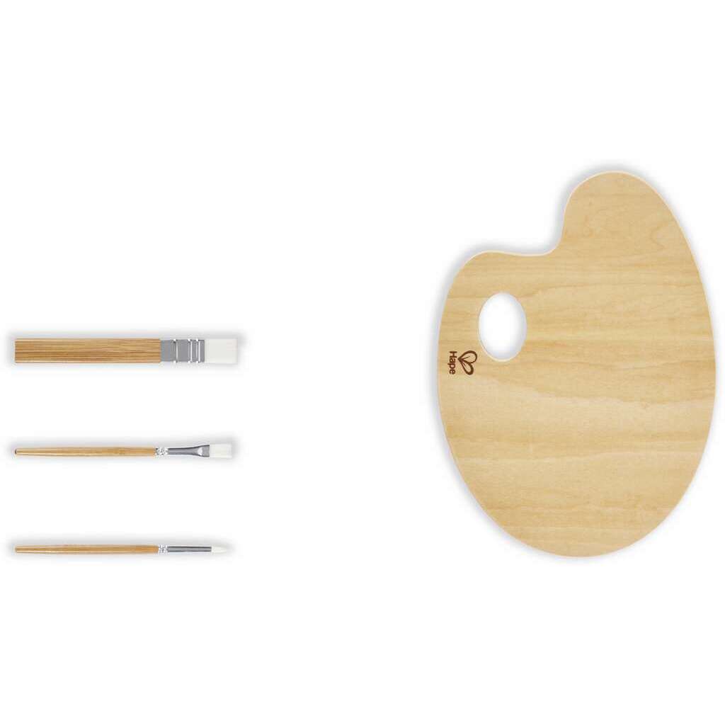 Palette de peinture et ses pinceaux Palette de peinture et ses pinceaux