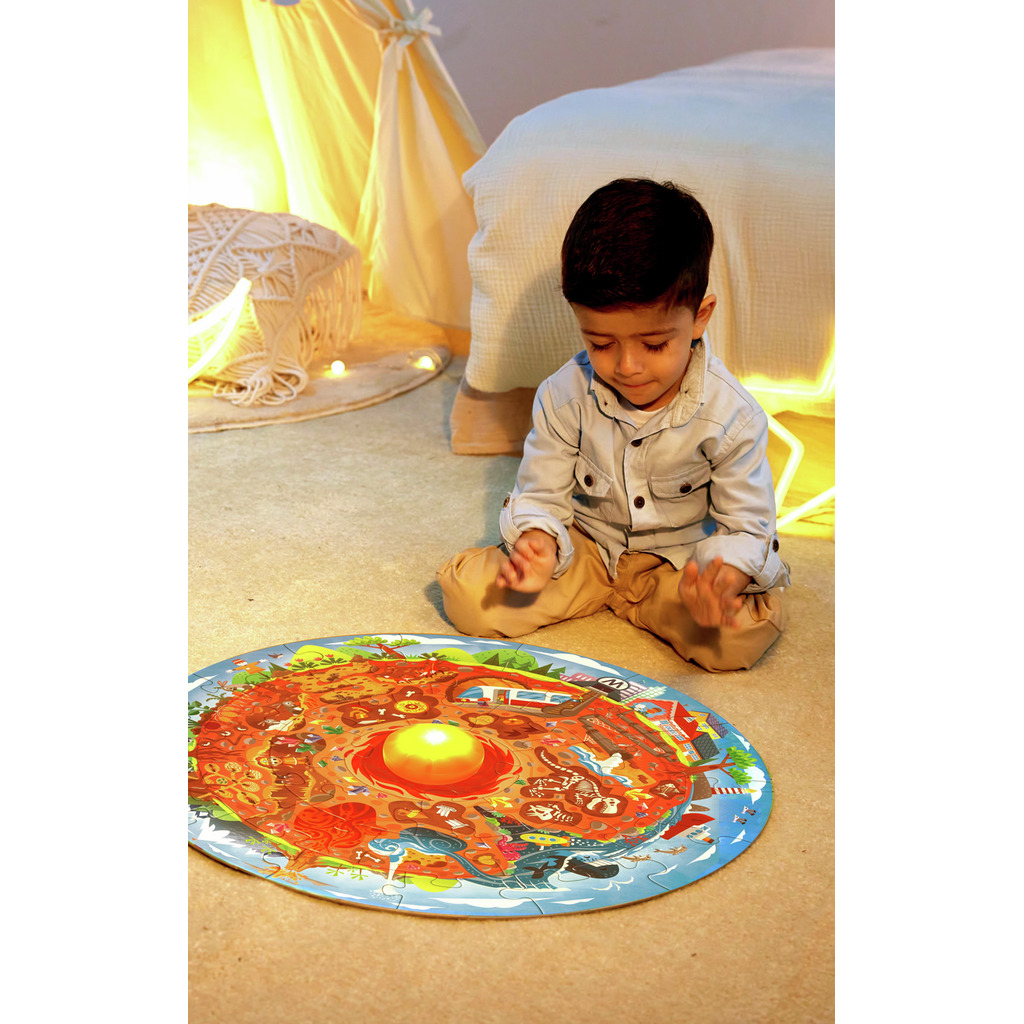 Puzzle circulaire centre de la Terre Puzzle circulaire centre de la Terre