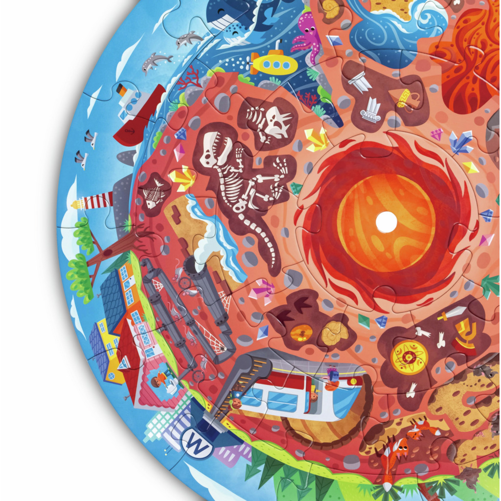 Puzzle circulaire centre de la Terre Puzzle circulaire centre de la Terre