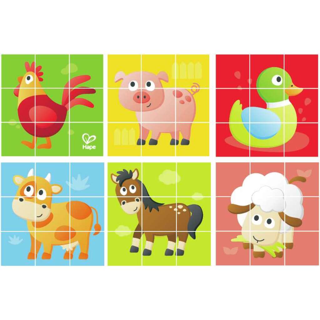Puzzle cubes animaux de la ferme Puzzle cubes animaux de la ferme