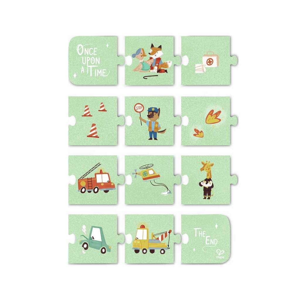 Puzzle véhicules de secours storytelling 4 en 1 Puzzle véhicules de secours storytelling 4 en 1