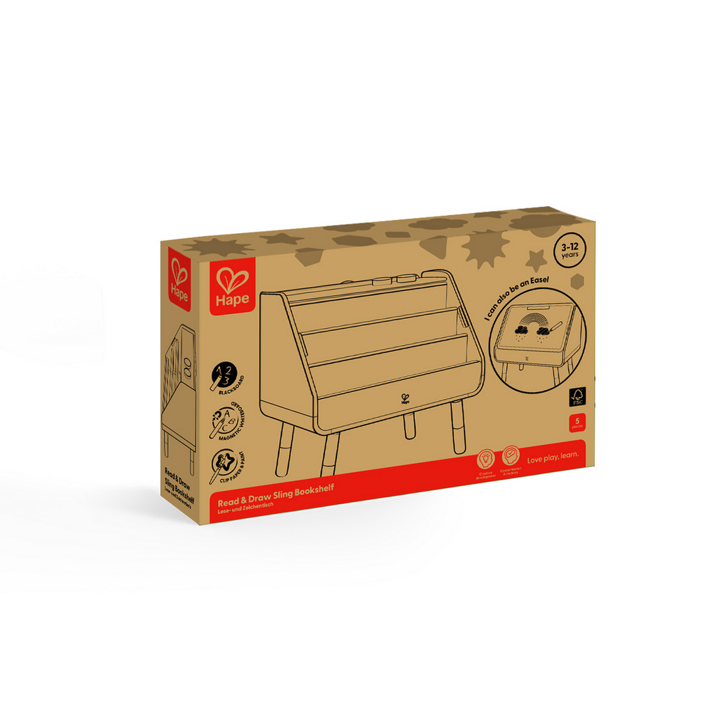 Tableau à dessins - bibliothèque 2 en 1 Tableau à dessins - bibliothèque 2 en 1