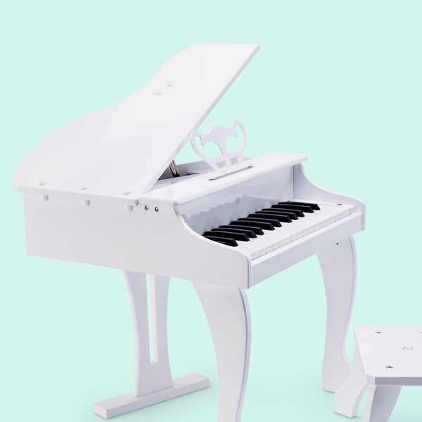Piano à queue électronique blanc