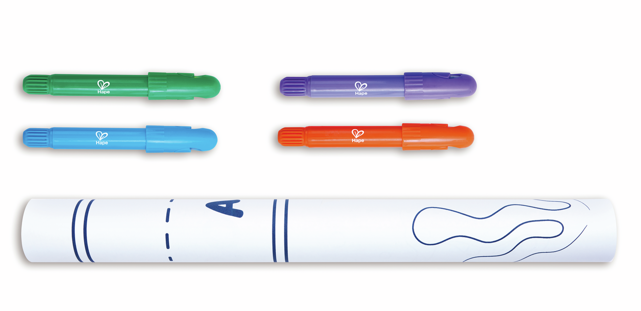 Rouleau à dessin et feutres - océan