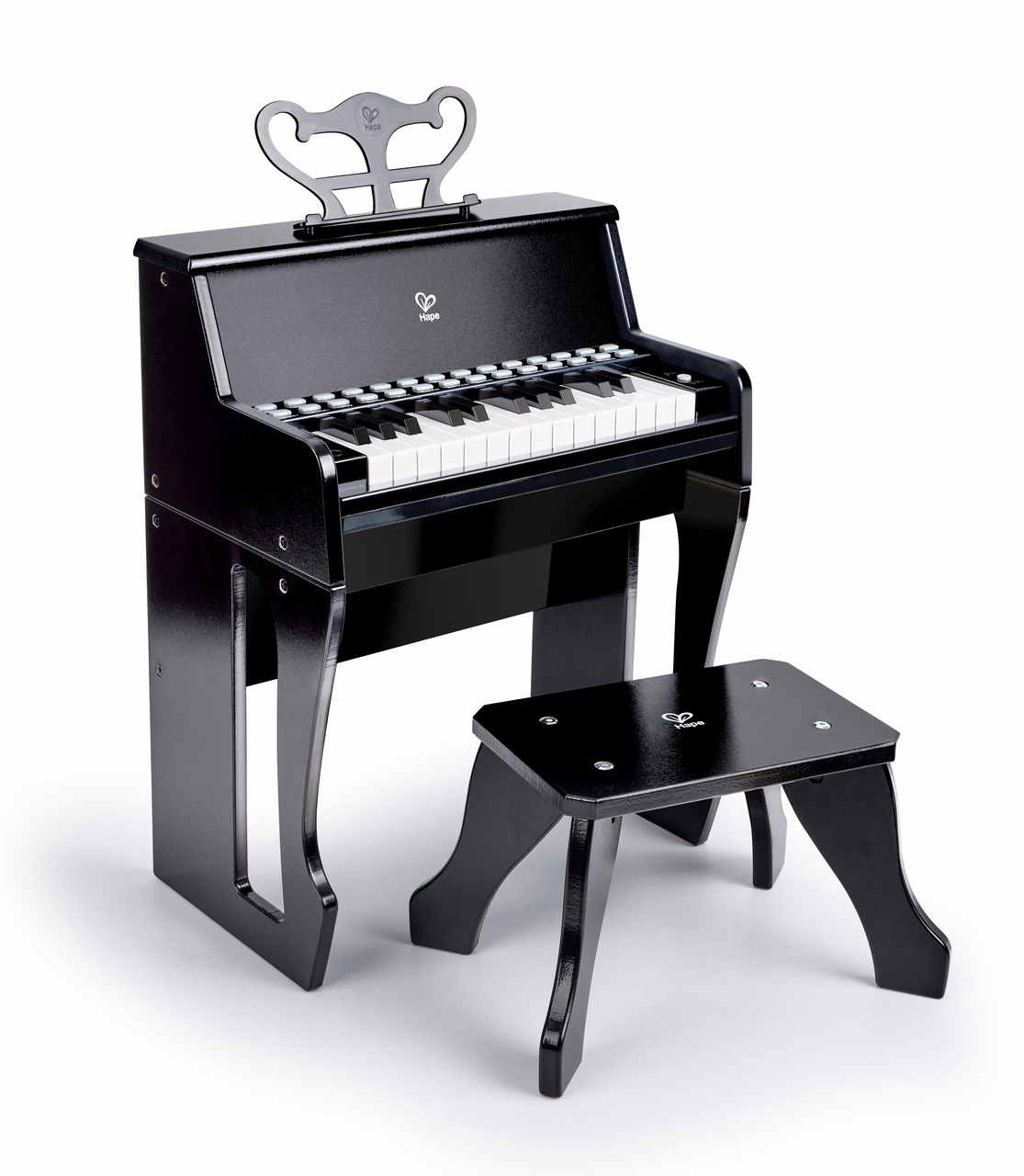 Piano droit avec apprentissage interactif noir