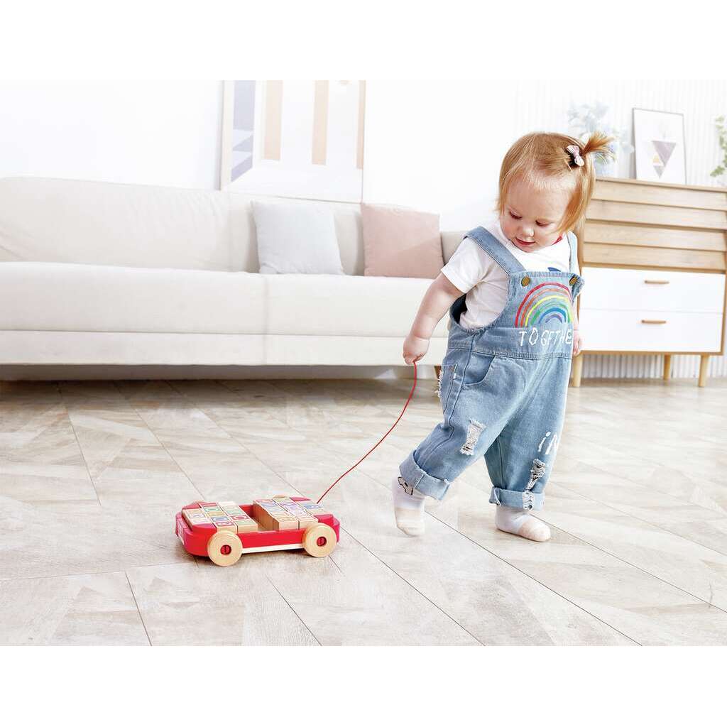 Chariot à roulettes avec blocs empilables Chariot à roulettes avec blocs empilables