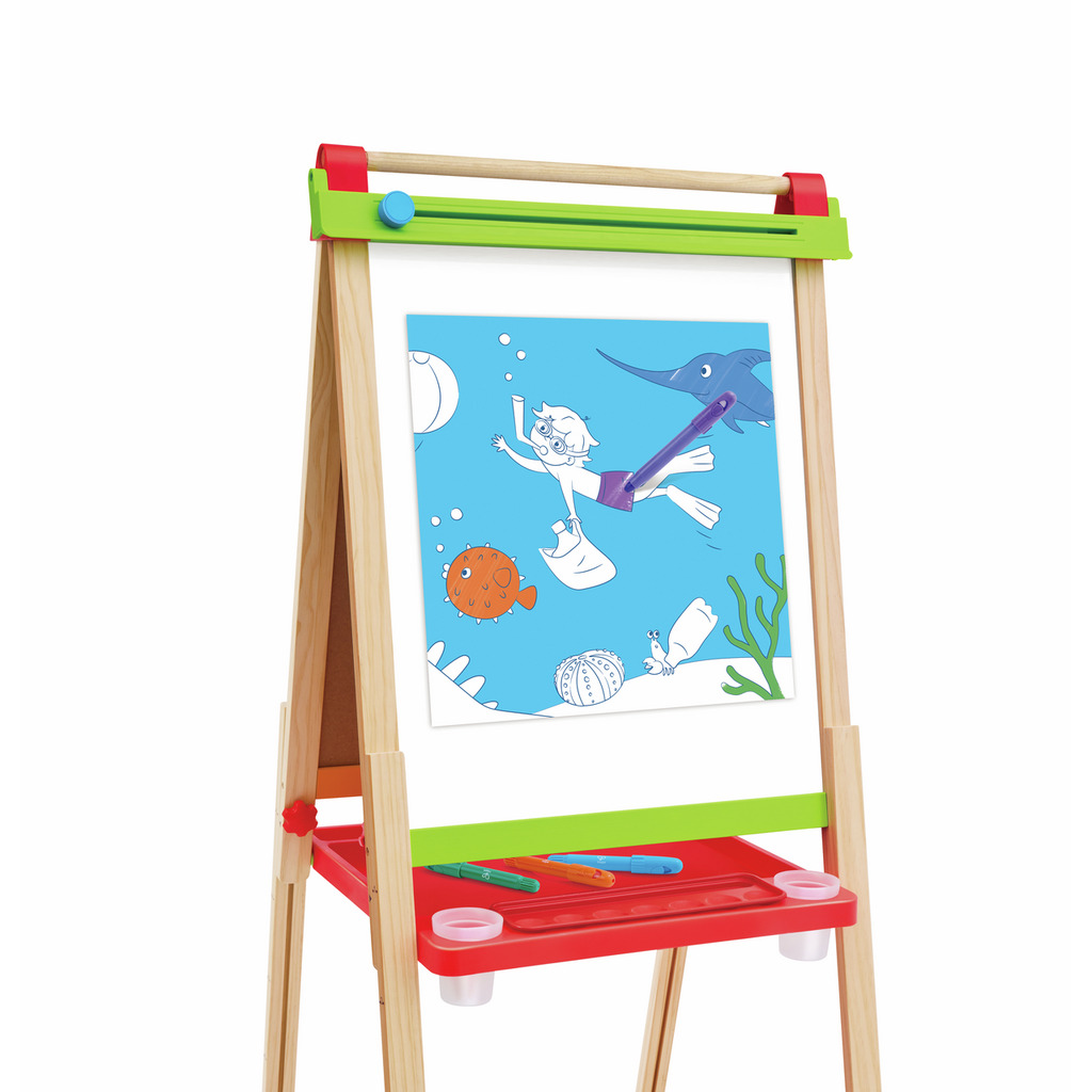 Rouleau à dessin et feutres - océan Rouleau à dessin et feutres - océan