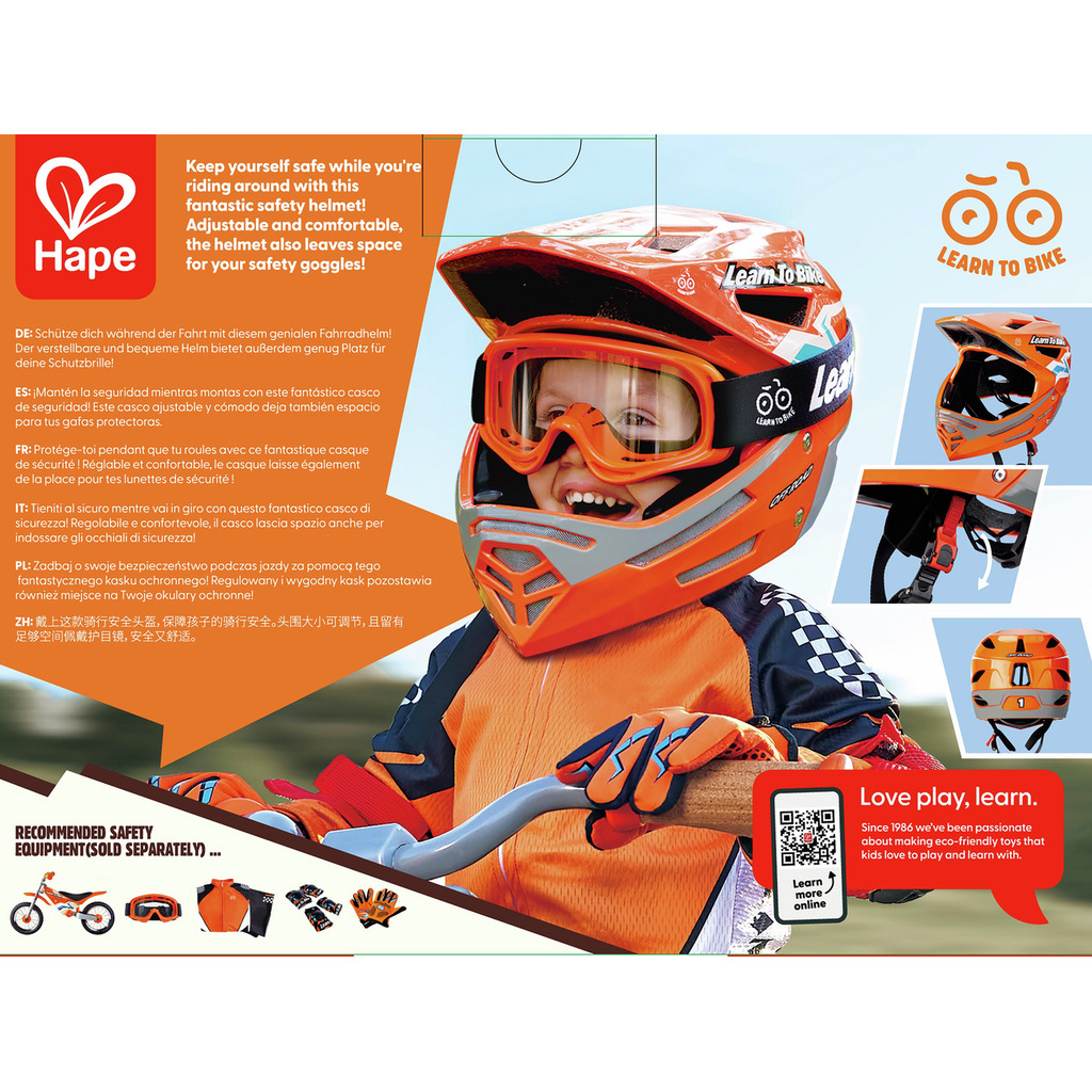 Casque de protection pour draisienne moto cross Casque de protection pour draisienne moto cross