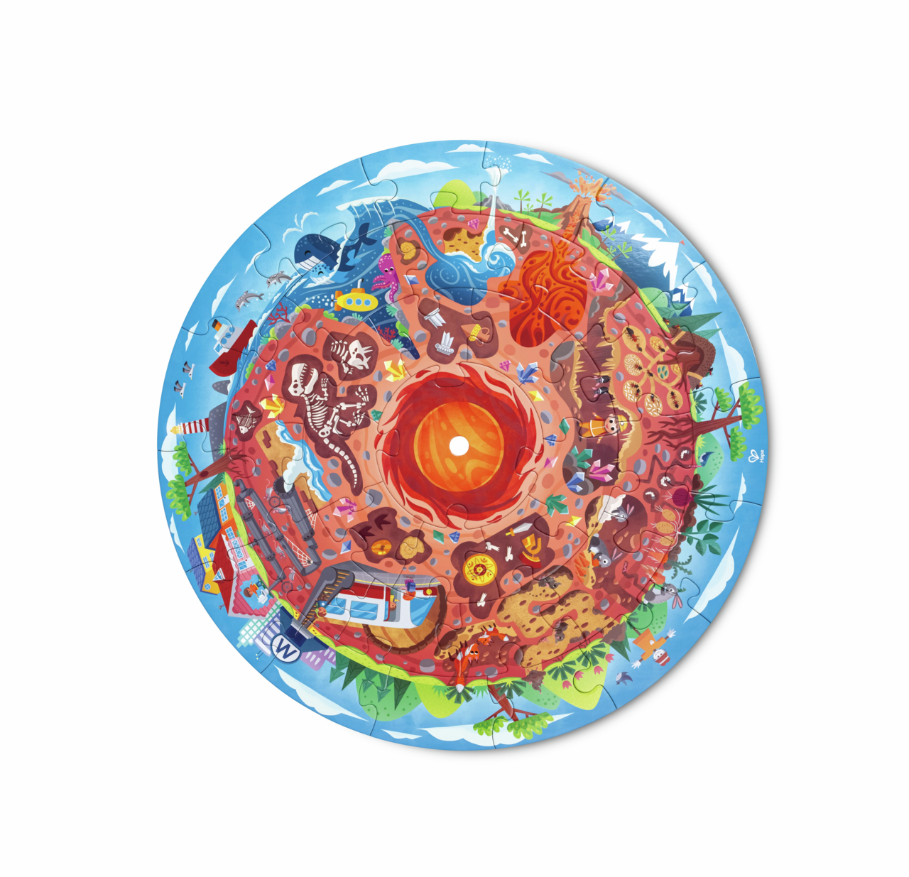 Puzzle circulaire centre de la Terre Puzzle circulaire centre de la Terre